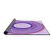 Thickness of Patterned Blossom Pink Rug, pat3342pur