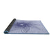 Thickness of Patterned Lavender Blue Rug, pat3343blu