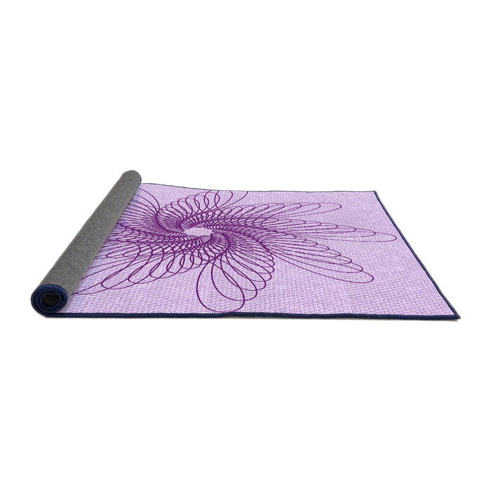 Thickness of Patterned Purple Rug, pat3343pur
