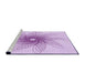 Sideview of Machine Washable Transitional Purple Rug, wshpat3343pur