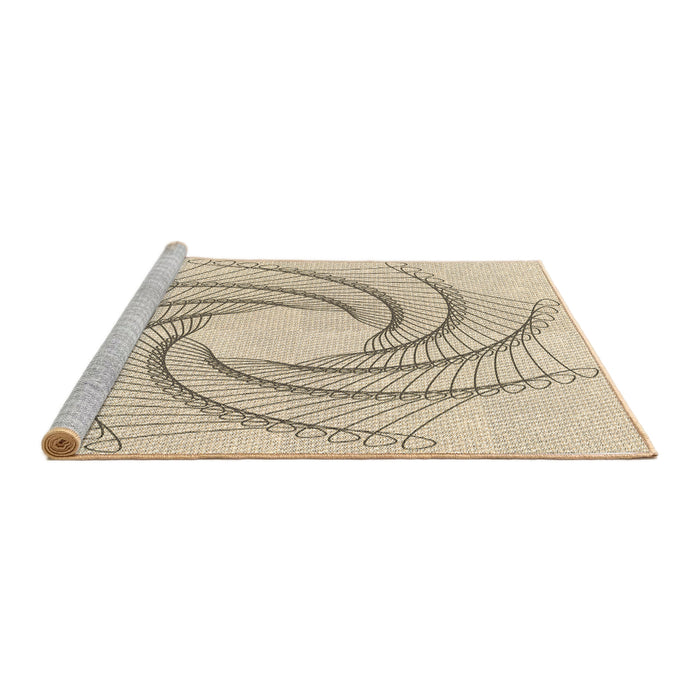 Sideview of Machine Washable Transitional Brown Rug, wshpat3344brn