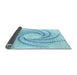 Thickness of Patterned Electric Blue Rug, pat3344lblu