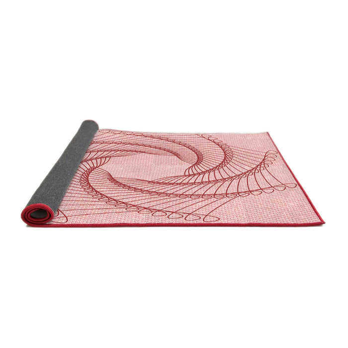 Thickness of Patterned Pink Rug, pat3344rd