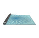 Thickness of Patterned Electric Blue Rug, pat3345lblu