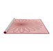 Sideview of Machine Washable Transitional Pastel Red Pink Rug, wshpat3345rd