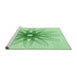 Sideview of Machine Washable Transitional Mint Green Rug, wshpat3346grn