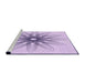 Sideview of Machine Washable Transitional Lilac Purple Rug, wshpat3346pur