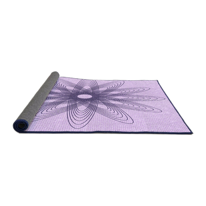 Thickness of Patterned Lilac Purple Rug, pat3346pur