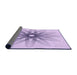 Thickness of Patterned Lilac Purple Rug, pat3346pur