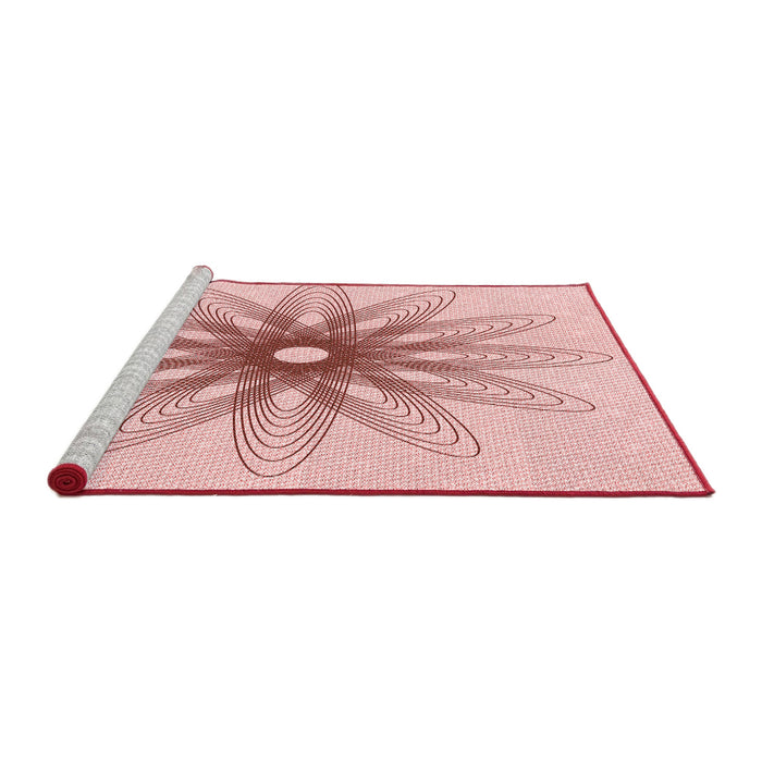 Sideview of Machine Washable Transitional Pink Rug, wshpat3346rd