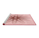 Sideview of Machine Washable Transitional Pink Rug, wshpat3346rd