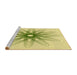 Sideview of Machine Washable Transitional Green Rug, wshpat3346yw