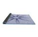 Thickness of Patterned Lavender Blue Rug, pat3347blu