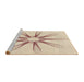 Sideview of Machine Washable Transitional Light Copper Gold Rug, wshpat3347brn