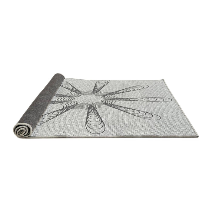 Thickness of Patterned Platinum Gray Rug, pat3347gry
