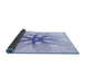 Thickness of Patterned Lavender Blue Rug, pat3348blu