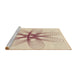 Sideview of Machine Washable Transitional Light Copper Gold Rug, wshpat3348brn