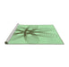 Sideview of Machine Washable Transitional Mint Green Rug, wshpat3348grn