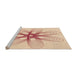 Sideview of Machine Washable Transitional Peach Beige Rug, wshpat3348org