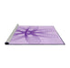 Sideview of Machine Washable Transitional Purple Rug, wshpat3348pur