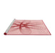 Sideview of Machine Washable Transitional Pink Rug, wshpat3348rd