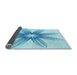 Thickness of Patterned Electric Blue Rug, pat3349lblu