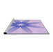 Sideview of Machine Washable Transitional Purple Mimosa Purple Rug, wshpat3349pur