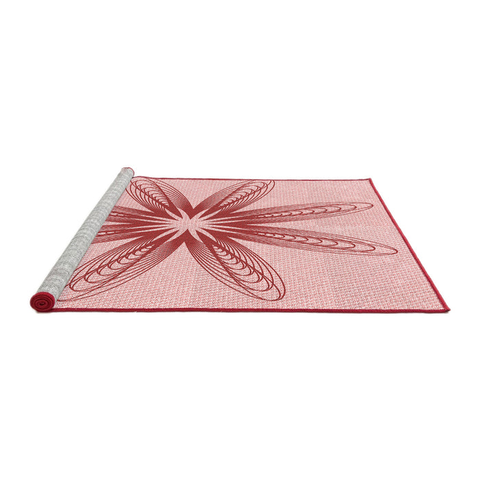 Sideview of Machine Washable Transitional Light Rose Pink Rug, wshpat3349rd