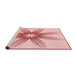 Sideview of Machine Washable Transitional Light Rose Pink Rug, wshpat3349rd