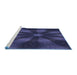 Sideview of Machine Washable Transitional Deep Periwinkle Purple Rug, wshpat335blu