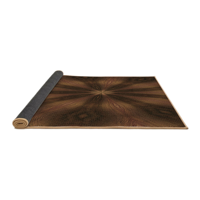 Thickness of Patterned Saddle Brown Rug, pat335brn