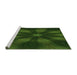 Sideview of Machine Washable Transitional Dark Forest Green Rug, wshpat335grn