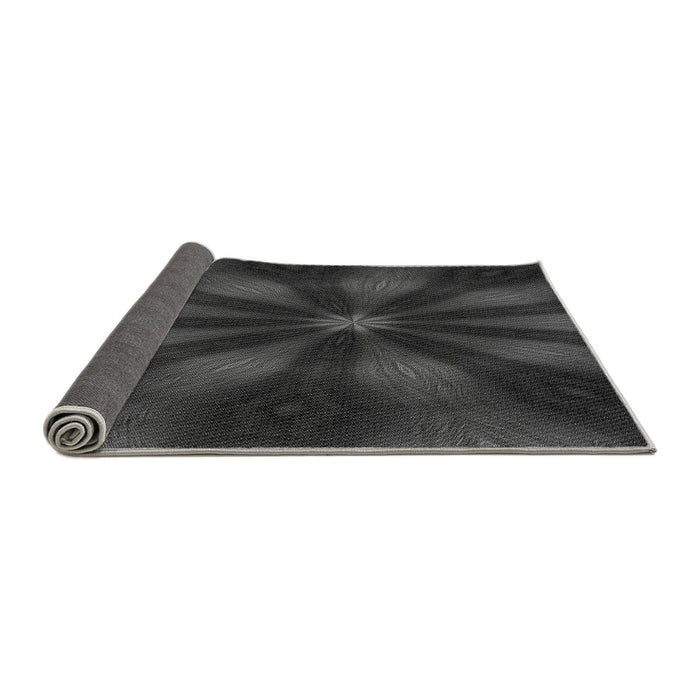 Thickness of Patterned Charcoal Black Rug, pat335gry