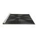 Sideview of Machine Washable Transitional Charcoal Black Rug, wshpat335gry