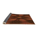 Thickness of Patterned Mahogany Brown Rug, pat335org