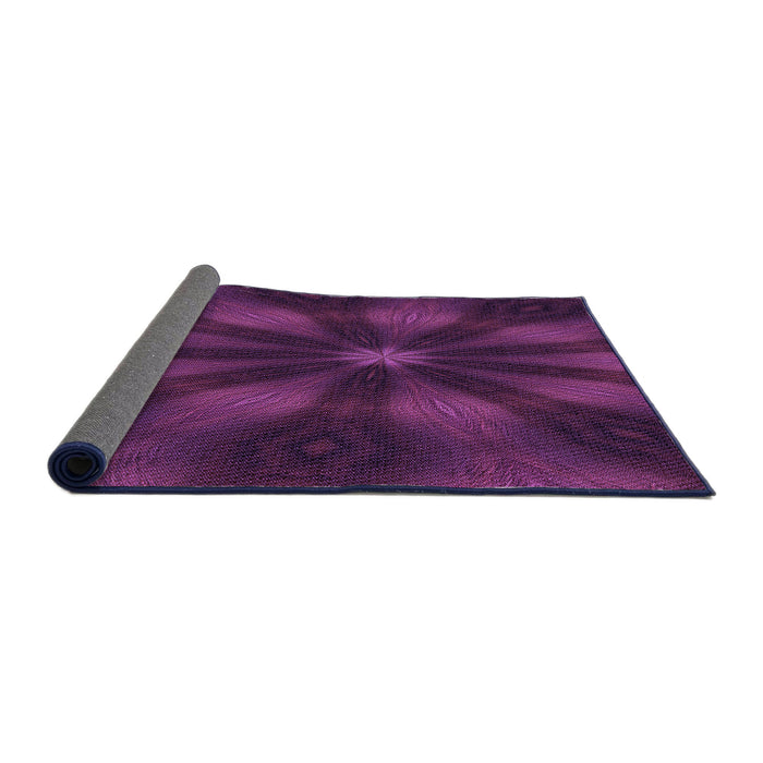 Thickness of Patterned Pink Plum Purple Rug, pat335pur