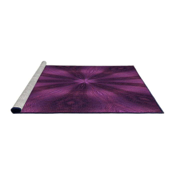 Sideview of Machine Washable Transitional Pink Plum Purple Rug, wshpat335pur