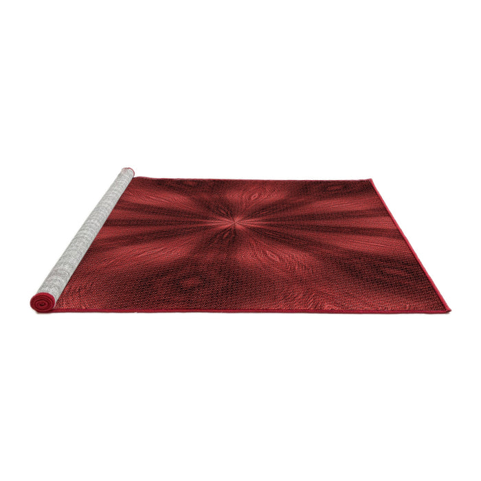 Sideview of Machine Washable Transitional Crimson Red Rug, wshpat335rd