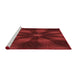 Sideview of Machine Washable Transitional Crimson Red Rug, wshpat335rd