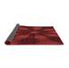 Thickness of Patterned Crimson Red Rug, pat335rd