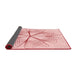 Thickness of Patterned Pastel Red Pink Rug, pat3350rd