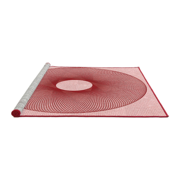 Sideview of Machine Washable Transitional Light Red Pink Rug, wshpat3351rd