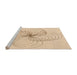 Sideview of Machine Washable Transitional Moccasin Beige Rug, wshpat3352org