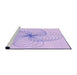 Sideview of Machine Washable Transitional Bright Lilac Purple Rug, wshpat3352pur