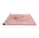 Sideview of Machine Washable Transitional Pastel Red Pink Rug, wshpat3352rd