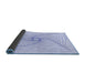 Thickness of Patterned Lavender Blue Rug, pat3353blu