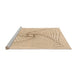 Sideview of Machine Washable Transitional Brown Sand Brown Rug, wshpat3353org