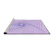 Sideview of Machine Washable Transitional Bright Lilac Purple Rug, wshpat3353pur