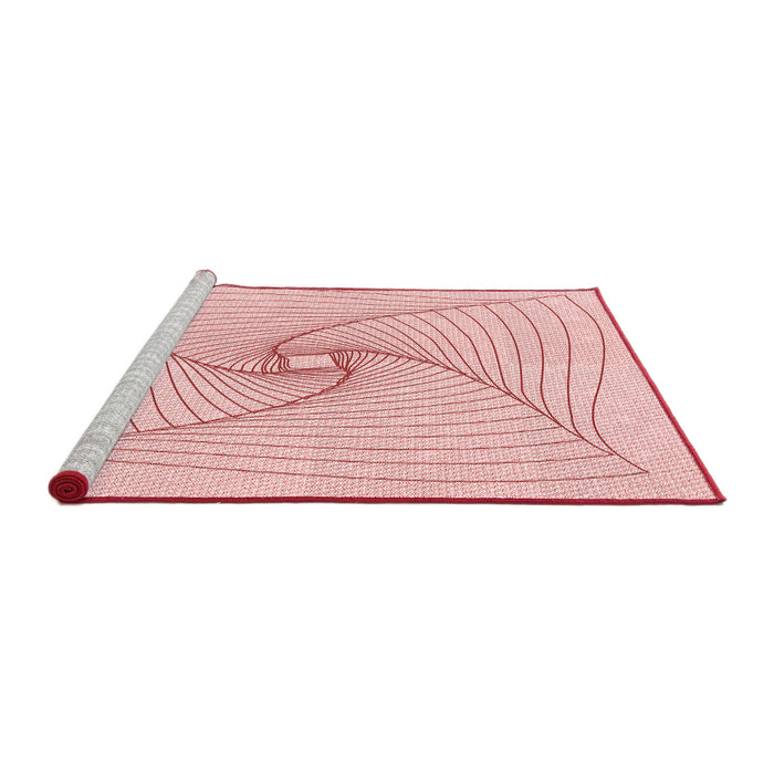 Sideview of Machine Washable Transitional Pastel Red Pink Rug, wshpat3353rd