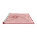 Sideview of Machine Washable Transitional Pastel Red Pink Rug, wshpat3353rd